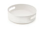 Hermia PDM08362 Bandeja Giratoria 360°, Plástico, Blanco, 22 x 7 cm